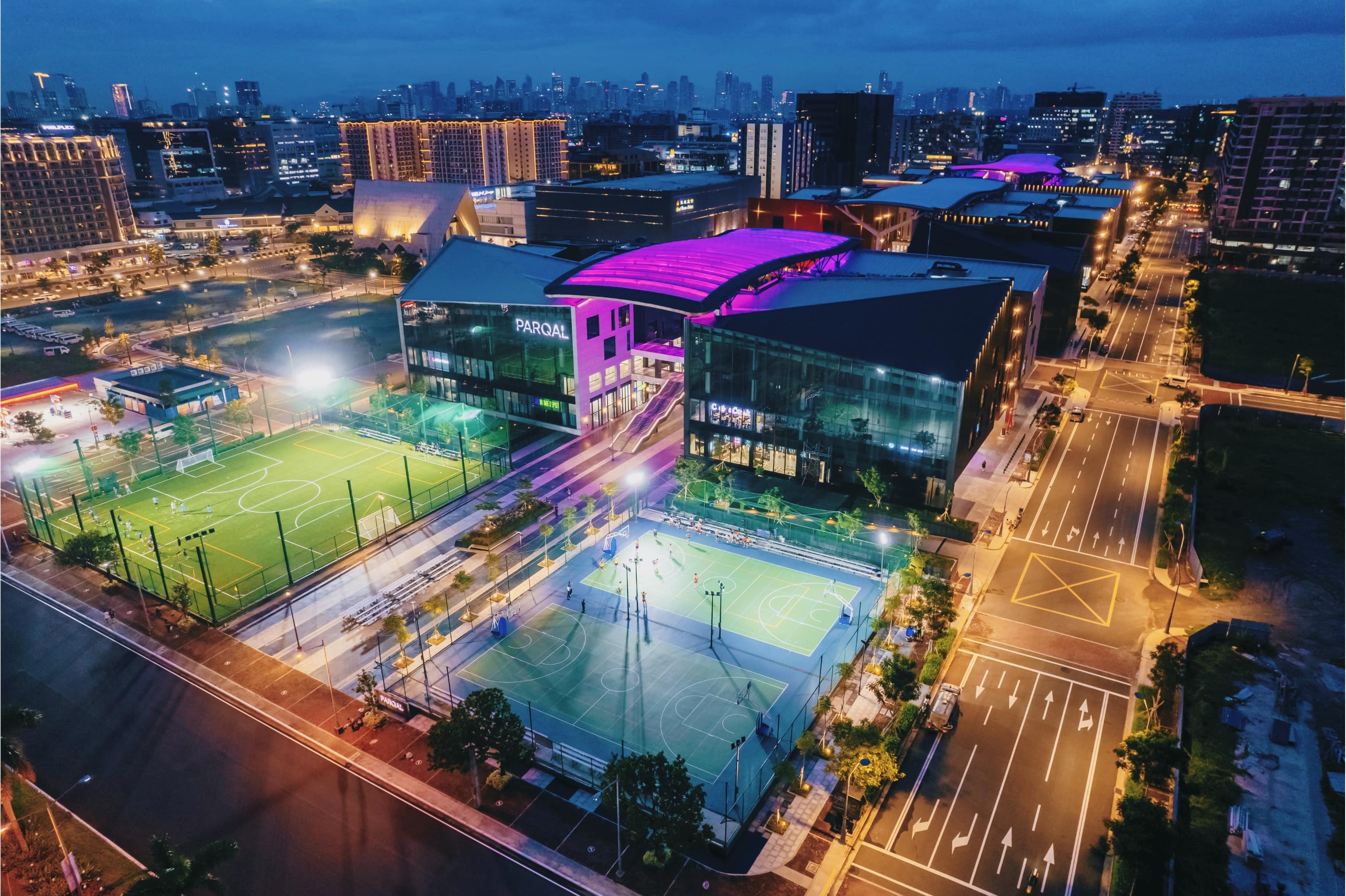 Aerial shot of Bounce at Parqal, Parqal’s latest sports and lifestyle hub located in Aseana City